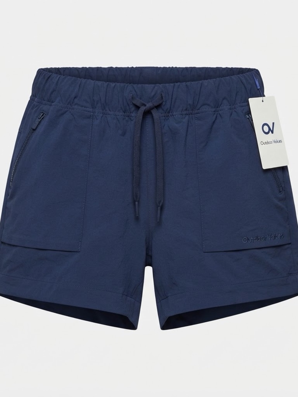 Outdoor Voices RecTrek Shorts Women’s XXL Blue Cove Pull-On Stretch NWT